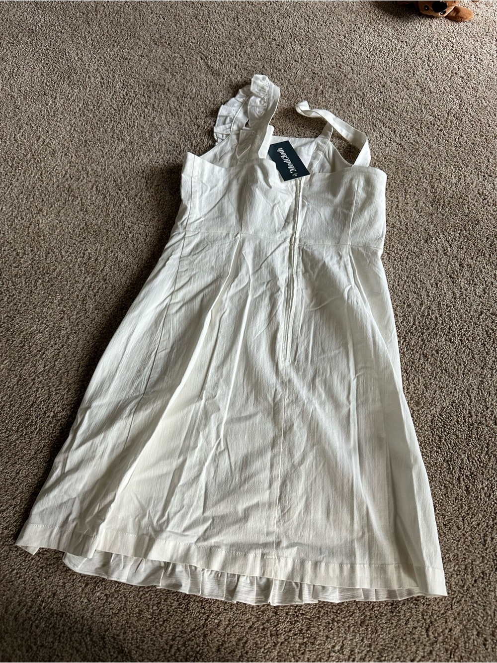 Modcloth Ivory Ruffle-Trim Mini Dress - Picture 3 of 11